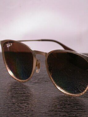 Ray Ban Gold and Brown Flat Round RB3539 Sunglasses Shades FRAME ONLY